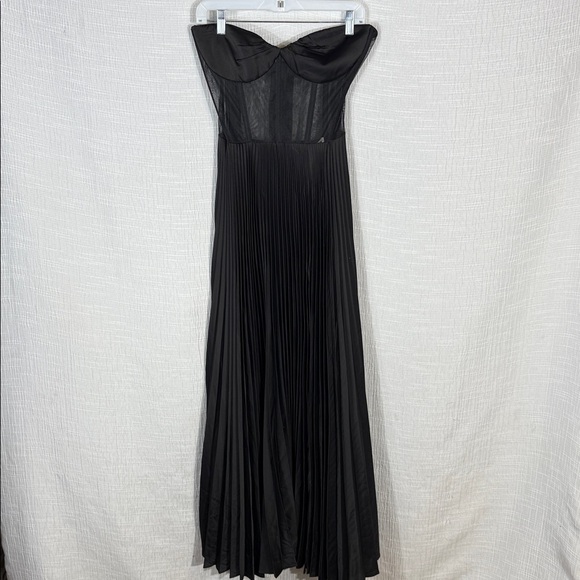 FREE PEOPLE DELFI Claudia Strapless Black Party Maxi Dress Size L NWT - Picture 5 of 13